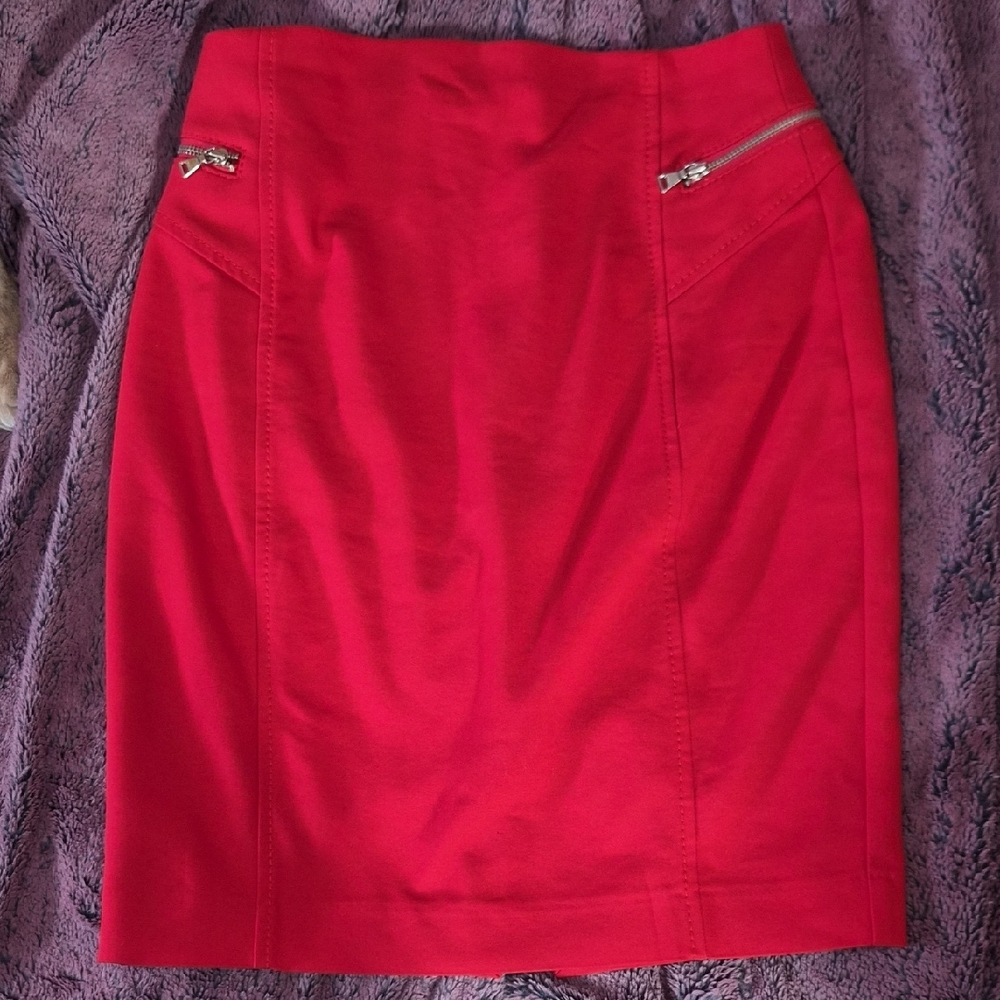 Express Red Pencil Skirt Size 2